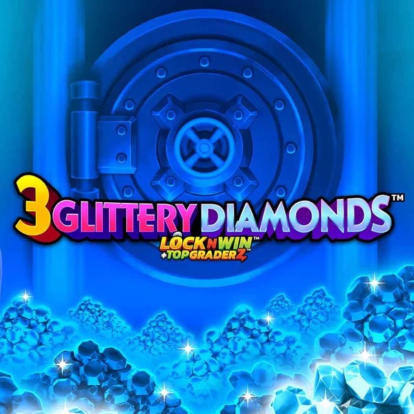 3 Glittery Diamonds online game logo by PearFiction Studios on wynscasino.eu