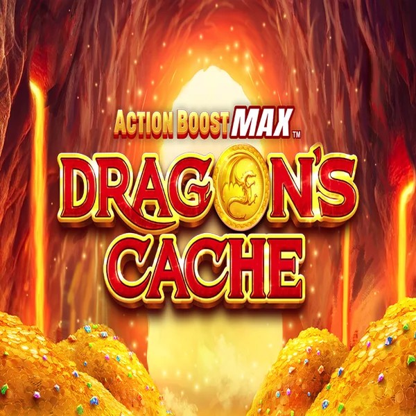 Action Boost Max Dragon's Cache logo by SpinPlay Games at Wyns Casino