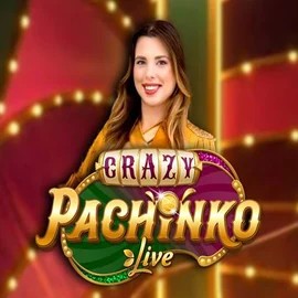 Live Casino logo of Crazy Pachinko from Evolution at Wyns Casino