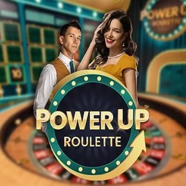 Official Live Casino logo: PowerUP Roulette by Pragmatic Play at Wyns Casino