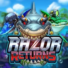 Razor Returns slot logo by Push Gaming at Wyns Casino